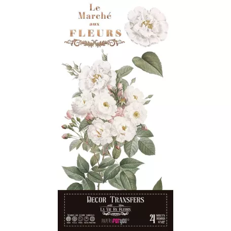 Papers For You Roses Transzfer fólia Decor Transfers 6"X12" (15x30cm) 4 ív