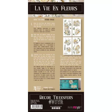 Papers For You Daisies Transzfer fólia Decor Transfers 6"X12" (15x30cm) 4 ív