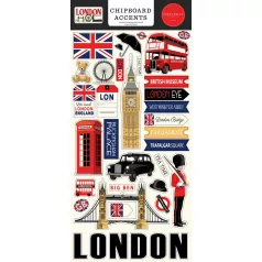  Carta Bella London Chipboard 6"X12" Chipboard Accents (1 ív)