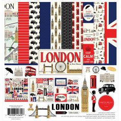   Carta Bella London Scrapbook papírkészlet 12" (30 cm) Collection Kit (1 csomag)