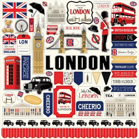 Carta Bella London Scrapbook papírkészlet 12" (30 cm) Collection Kit (1 csomag)