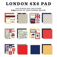   Carta Bella London Scrapbook papírkészlet 6" (15 cm) Paper Pack (24 lap)