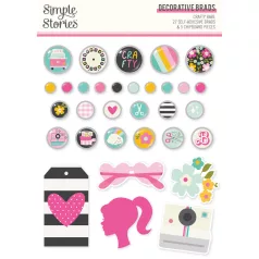   Simple Stories Crafty Babe Díszítőelem Decorative Brads 1 csomag