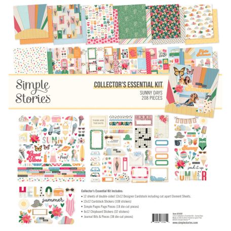 Simple Stories Sunny Days Scrapbook papírkészlet Collector's Essential Kit 12" (30 cm) 1 csomag