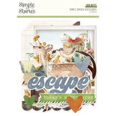   Simple Stories Simple Vintage Woodlands Kivágatok Big Bits & Pieces 1 csomag