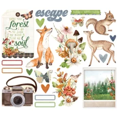   Simple Stories Simple Vintage Woodlands Kivágatok Big Bits & Pieces 1 csomag