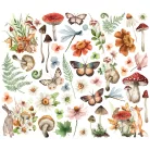 Simple Stories Simple Vintage Woodlands Kivágatok Floral Bits & Pieces 1 csomag