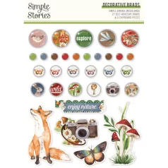   Simple Stories Simple Vintage Woodlands Díszítőelem Decorative Brads 1 csomag