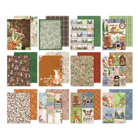 Simple Stories Simple Vintage Woodlands Papírkészlet Paper Pad 6"x8" 24 lap