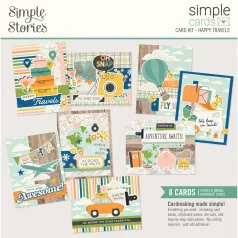   Simple Stories Happy Travels Kivágatok Simple Cards Kit 1 csomag