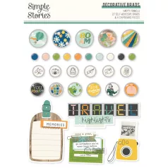   Simple Stories Happy Travels Díszítőelem Decorative Brads 1 csomag