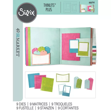 Sizzix Journal Essential Pages Vágósablon Thinlits Die Set  (1 csomag)