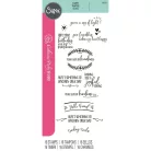 Sizzix Sending Sunshine Sentiments Szilikonbélyegző Clear Stamps (1 csomag)