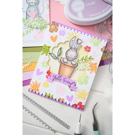 Sizzix Bunny Bits & Blooms Szilikonbélyegző Clear Stamps (1 csomag)