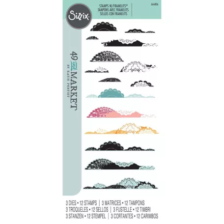 Sizzix Doily Edgers Vágósablon, bélyegzővel Framelits Die & Stamps (1 csomag)