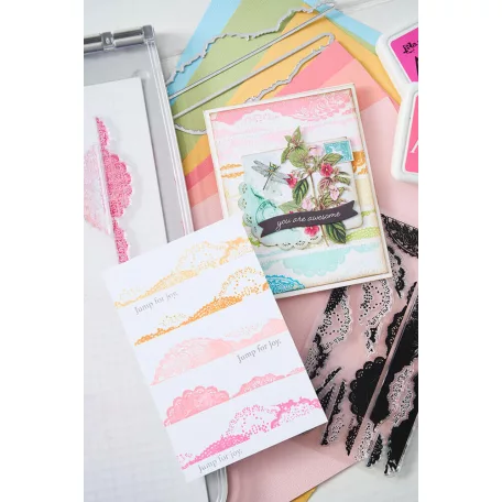 Sizzix Doily Edgers Vágósablon, bélyegzővel Framelits Die & Stamps (1 csomag)