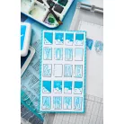Sizzix Fine Line Alpha 01 Vágósablon, bélyegzővel Framelits Die & Stamps (1 csomag)