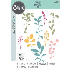   Sizzix Fine Stems 01 Szilikonbélyegző Clear Stamps (1 csomag)