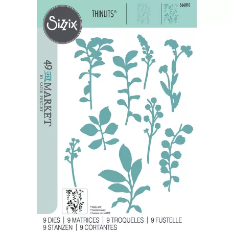 Sizzix Fine Stems 02 Vágósablon Framelits Die Set  (1 csomag)