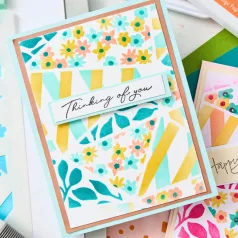 Sizzix Fragmented Floral #2 Stencil Layered Stencil (4 db)