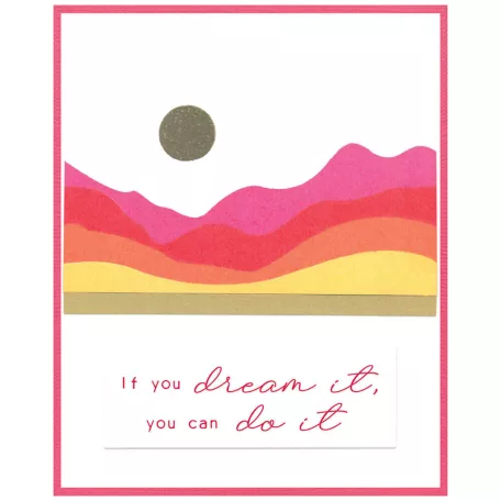 Sizzix Creative Coordinations, Mountain High Vágósablon, bélyegzővel Framelits Die & Stamps (1 csomag)