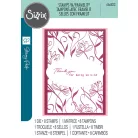 Sizzix Creative Coordinations, Wall Flower Vágósablon, bélyegzővel Framelits Die & Stamps (1 csomag)