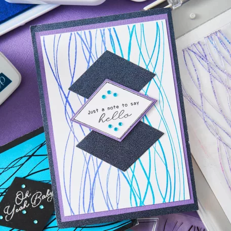 Sizzix Creative Coordinations, Live Wire Vágósablon, bélyegzővel Framelits Die & Stamps (1 csomag)