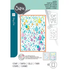   Sizzix Drip, Drip, Drop Szilikonbélyegző Clear Stamps (1 csomag)