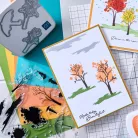 Sizzix Creative Coordinations, Rainy Day Feeling Vágósablon, bélyegzővel Framelits Die & Stamps (1 csomag)