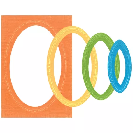 Sizzix Fanciful Reversed, Clare Classic Ovals Vágósablon Framelits Die Set  (1 csomag)