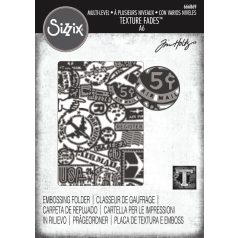   Sizzix Vault Airmail Domborító mappa Tim Holtz Multi-Level Textured Impressions (1 db)