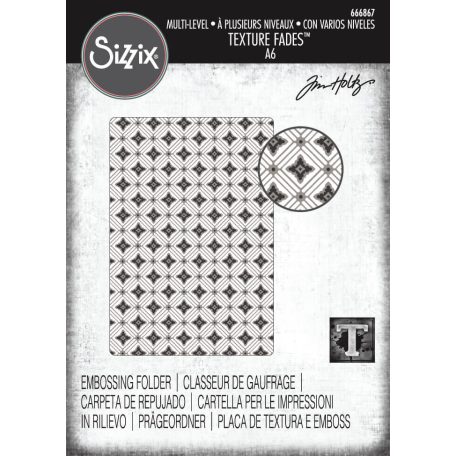 Sizzix Vault Diamonds Domborító mappa Tim Holtz Multi-Level Textured Impressions (1 db)