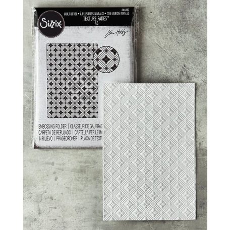 Sizzix Vault Diamonds Domborító mappa Tim Holtz Multi-Level Textured Impressions (1 db)