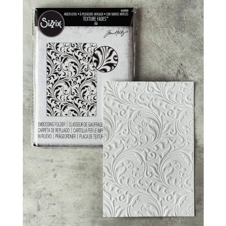 Sizzix Vault Flourish Domborító mappa Tim Holtz Multi-Level Textured Impressions (1 db)