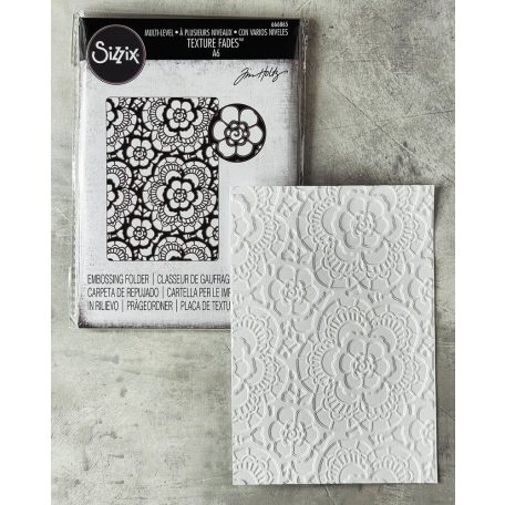Sizzix Vault Lace Domborító mappa Tim Holtz Multi-Level Textured Impressions (1 db)