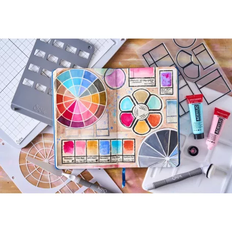 Sizzix Artist Tools Szilikonbélyegző és Stencil Clear Stamps & Stencil (1 csomag)