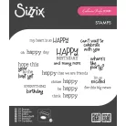 Sizzix Happy Everything Sentiment Szilikonbélyegző Clear Stamps (1 csomag)