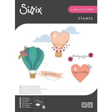 Sizzix Up and Away Szilikonbélyegző Clear Stamps (1 csomag)
