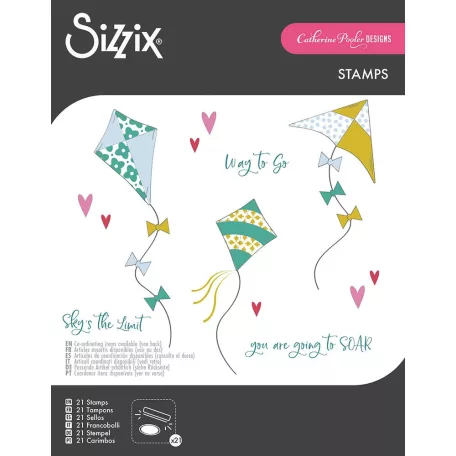 Sizzix Sky's the Limit Szilikonbélyegző Clear Stamps (1 csomag)