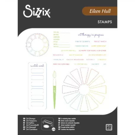 Sizzix Swatch Cards Szilikonbélyegző Clear Stamps (1 csomag)