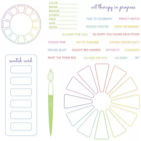 Sizzix Swatch Cards Szilikonbélyegző Clear Stamps (1 csomag)