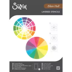 Sizzix Color Wheel Stencil Layered Stencil (3 db)