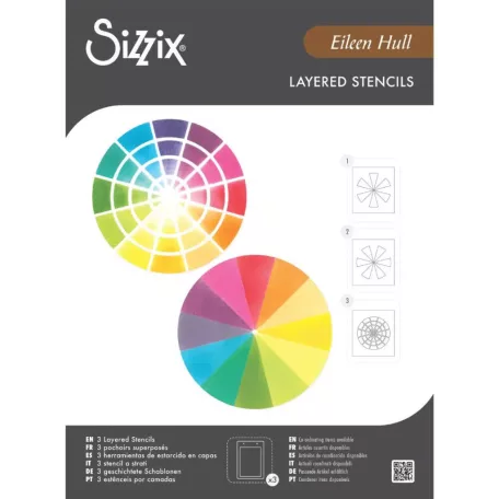 Sizzix Color Wheel Stencil Layered Stencil (3 db)