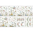 IOD Lost Garden Transzfer fólia 12"X16" (30x40 cm) IOD Decor Transfer (8 ív)