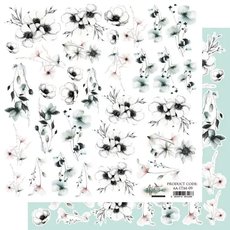 Alchemy of Art Kivágóív 12" (30 cm) In the Morning Flowers Art Alchemy Double-sided paper (1 ív)