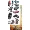 Alchemy of Art Kivágóív 6"X12" (15x30 cm) Memories from the Trip Cars Double-sided paper (1 ív)