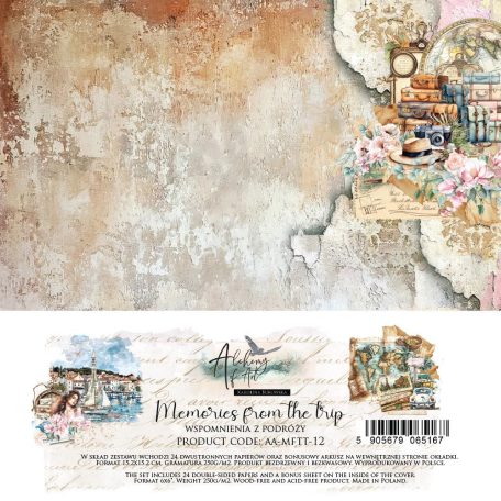 Alchemy of Art Scrapbook papírkészlet 6" (15 cm) Memories from the Trip Paper Pad (24 lap)