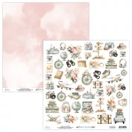  Mintay Papers Bon Voyage Scrapbook papír Kivágóív Elements 12" (30 cm) 1 lap