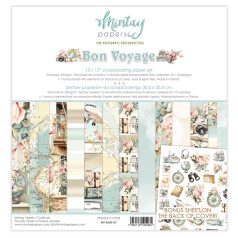   Mintay Papers Bon Voyage Scrapbook papírkészlet  Collection Set 12" (30 cm) 12 lap
