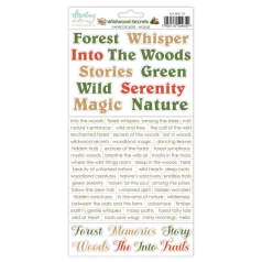   Mintay Papers Wildwood Secrets Matrica Paper Stickers Words  1 csomag